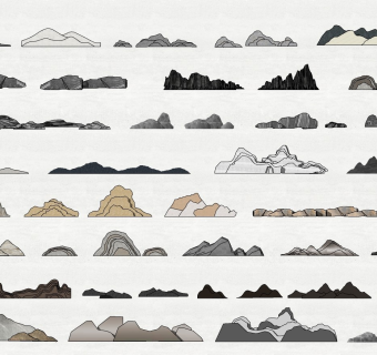 新中式假山片石拟山石造型石山